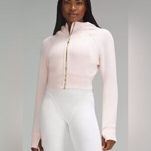 ISO!!!!! Lululemon Full Zip Cropped Scuba Strawberry Milkshake with Gold Zipper
